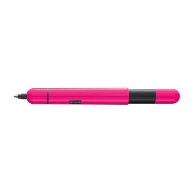 Abbildung von Lamy pico neonpink Kugelschreiber Innovativer Pocket Pen Kuli mit einem Klick in Full Size Gehäuse aus Metall &amp; Strichbreite M inkl. Compactmine 22 schwarz