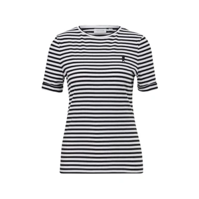 Abbildung von comma casual identity A Rayures Tshirt print, Damen, Größe: 40, Schwarz