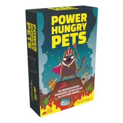 Abbildung von Exploding Kittens, Power Hungry Pets, Partyspiel, Kartenspiel, 2 6 Spieler, Ab 7+ Jahren, 15 Minuten, Deutsch, Mehrfarbig, Bunt