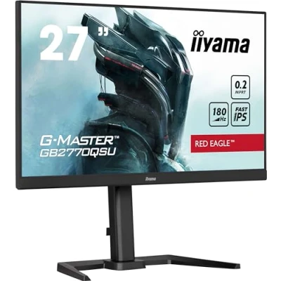 Abbildung von iiyama G Master Red Eagle GB2770QSU B6 68,6cm 27&quot; Fast IPS LED Gaming Monitor WQHD HDMI DP USB3.2 0,2ms 180Hz Adaptive Sync Höhenverstellung Pivot schwarz