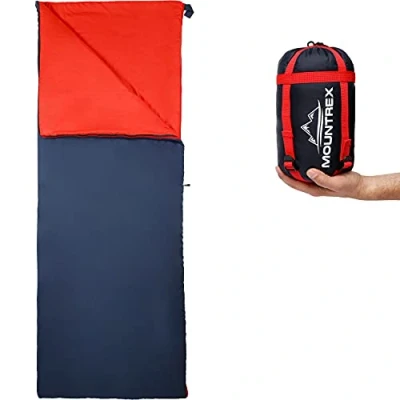 Abbildung von MOUNTREX® Schlafsack Kleines Packmaß &amp; Ultraleicht (730g) Sommer Deckenschlafsack Outdoor Sommerschlafsack Camping, Reise, Festival Koppelbar