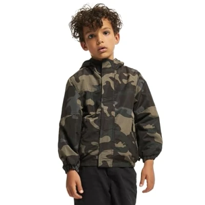 Abbildung von Brandit Kinder KIDS Frontzip Übergangsjacke für Kinder, Größe: 122/128, Dark camouflage