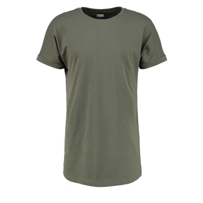 Abbildung von Urban Classics LONG Shaped Turnup Tshirt basic, Herren, Größe: Small, Olive