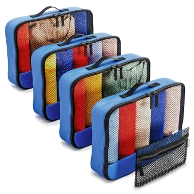 Abbildung von OW Travel Einfach zu Organisierende Packtaschen für Koffer Medium Kleiderlagerung mit Reisewürfeln ein Kleidertaschen Packwürfel. Organizer Set Suitcase Packing Cubes