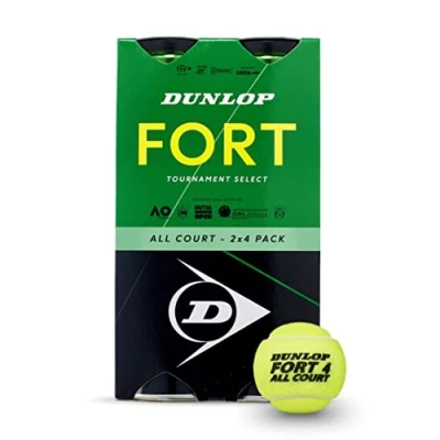 Abbildung von Dunlop FORT ALL Court 8 PACK Unisex Tennisball, Größe: One Size, Gelb