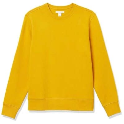 Abbildung von Amazon Essentials Herren Fleece Sweatshirt mit Rundhalsausschnitt (erhältlich in Big &amp; Tall), Gold, XS