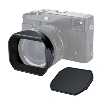 Abbildung von JJC Gegenlichtblende Schwarz für Fujifilm Fujinon XF 23mm F1.4 R, 56mm F1.2 R und APD Objektiv Ersetzt LH XF23 Objektivdeckel