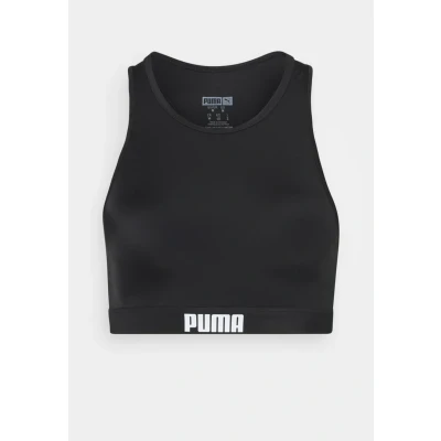 Abbildung von Puma Racerback SWIM TOP Bikinitop, Damen, Größe: Small, Black