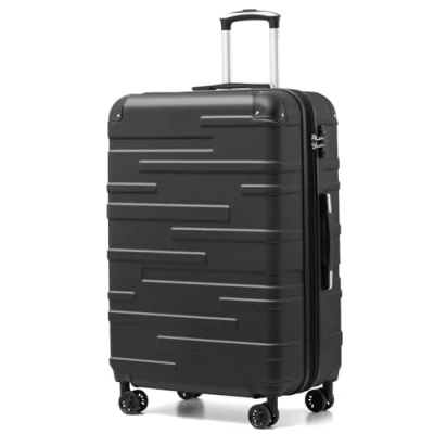 Abbildung von COOLIFE Hartschalen Koffer Rollkoffer Reisekoffer Vergrößerbares Gepäck (Nur Großer Erweiterbar) ABS Material mit TSA Schloss und 4 Rollen