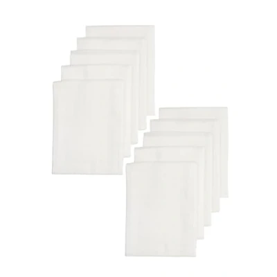 Abbildung von Meyco Baby Musselin Mullwindeln 10er Pack (Stoffwindeln aus 100 % hydrophiler Baumwolle, Spucktücher, superweich, gute Feuchtigkeitsaufnahme und schnell trocknend, Maße: 70 x cm), Weiß
