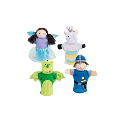 Abbildung von roba Handpuppenset aus Plüsch &amp; Filz, Kasperlefiguren 4 tlg., Hand /Kasperpuppen für Kasperletheater