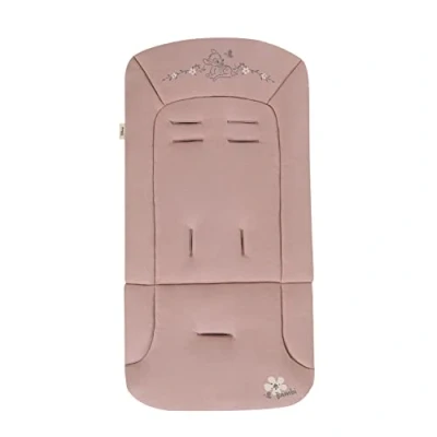 Abbildung von Hauck Universal Sitzauflage für Buggys, Kinderwagen, Fahrradanhänger, Baumwolle, Atmungsaktiv, Weich, Einfache Befestigung ,Sommer &amp; Winter, Bambi Rose