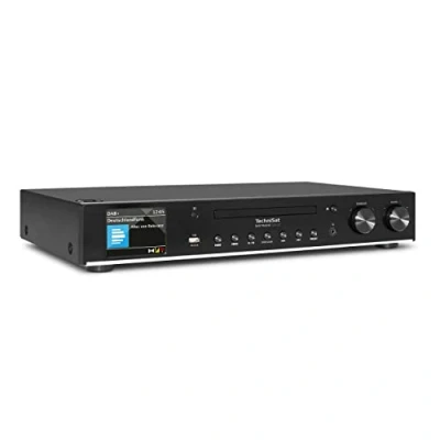 Abbildung von TechniSat DIGITRADIO 143 CD (V3) Digital HiFi Tuner, Internetradio (DAB+, UKW, Bluetooth Audiostreaming, Spotify Connect, Player, WLAN, Breite 43,5 cm, App Steuerung, Fernbedienung) Schwarz