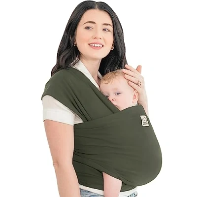 Abbildung von KeaBabies Babytrage Ab Geburt Atmungsaktive Babytragetücher, Neugeborene Geburt, Babytuch Tragetuch Baby Neugeborene, Kleinkind Handfreie Babytrage, Babywickel Träger (Forest)