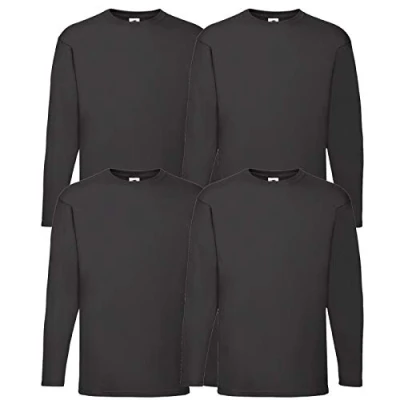 Abbildung von 4 Fruit of The Loom Longsleeve Tshirt Langarm Verschiedene Farbsets