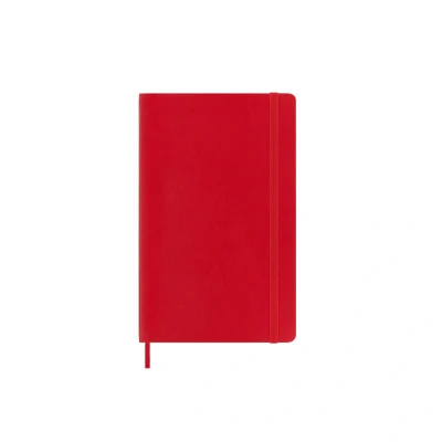 Abbildung von Moleskine Klassisches Notizbuch, Liniertes Weicher Einband und Elastischer Verschluss, Großes Format 13 x 21 cm, Rote Scharlachfarbe, 192 Seiten