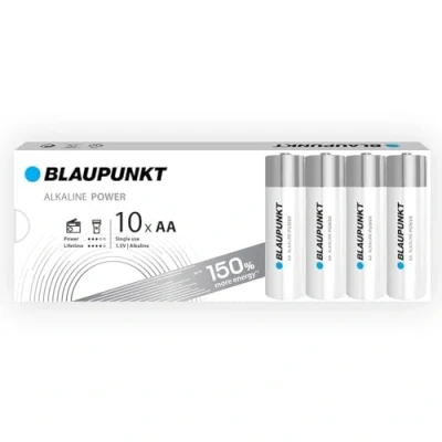 Abbildung von BLAUPUNKT AA Alkalibatterien Packung mit 10, am besten für Wanduhren und TV Fernbedienungen, LR6BPO/10CB