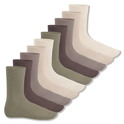 Abbildung von Footstar Herren &amp; Damen Baumwollsocken (10 Paar) Klassische Socken aus Baumwolle Everyday! Naturtöne 35 38