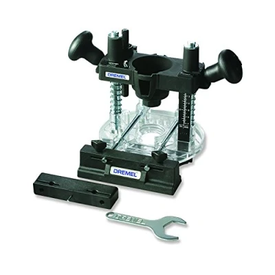 Abbildung von Dremel 335 01 Drehwerkzeug Tauchfräsenaufsatz, kompakt &amp; leicht für leichte Routing Projekte, perfekt Holzbearbeitung Einlegerarbeiten, Schwarz Medium