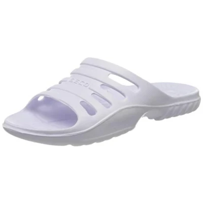 Abbildung von Beco Badeschuhe Herren leichte EVA Badesandalen mit komfortablem Fußbett, Aquaschuhe ideal für Schwimmbad oder Strand in Weiß, Größe: 44