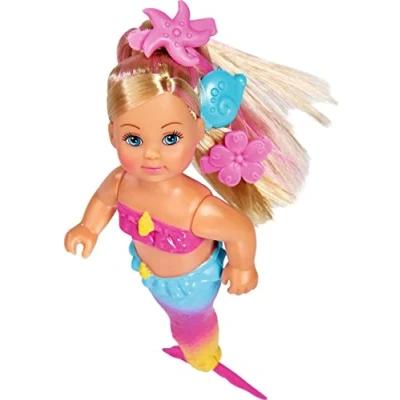 Abbildung von Simba 105733318 Evi Love Swimming Mermaid, als Meerjungfrau, kann richtig schwimmen, mit Fischfigur, Ankleidepuppe, 12cm, für Kinder ab 3 Jahren