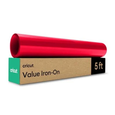 Abbildung von Cricut Value Bügelfolie Rot 30,5 cm x 152,4