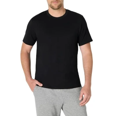 Abbildung von Amazon Essentials Herren T Shirt mit lockerer Passform, Schwarz, XXL