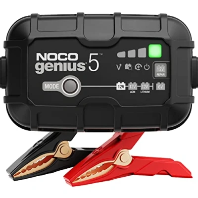 Abbildung von NOCO GENIUS5: 5A Intelligentes Batterieladegerät, 6V/12V Ladegerät, Erhaltungsladegerät und Desulfator mit Temperaturkompensation