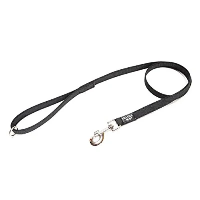 Abbildung von IDC Color &amp; Gray gumierte Leine, 20 mm x 1,2 m mit Schlaufe und O Ring, Schwarz Grau
