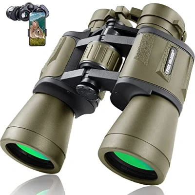 Abbildung von FREE SOLDIER 20x50 Fernglas für Erwachsene mit Nachtsicht Kompaktes Wasserdichtes Taktisches Jagd Wandern Konzertreise BAK4 Prism FMC Objektiv Smartphone Adapter, Schlamm