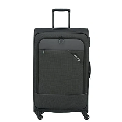 Abbildung von paklite Reisekoffer 4 Rollen, Weichschalen Rollkoffer groß, erweiterbar, DERBY, Stilvoller Trolley mit Dehnfalte, TSA Schloss, 77 cm, 102 115 Liter