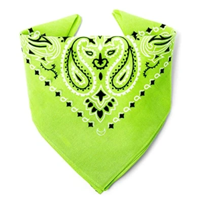 Abbildung von Karl Loven Apfelgrün Bandana Paisleymuster 100% Baumwolle Dicker Stoff 20 Exklusivfarben