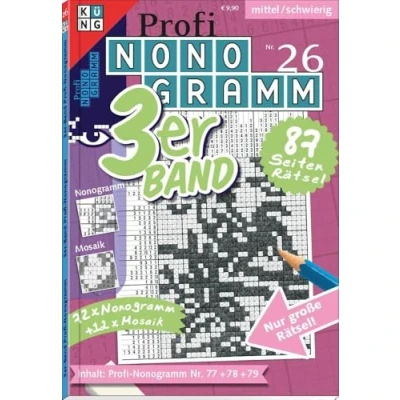 Abbildung von Profi Nonogramm 3er Band 26: Rätsel fürs Auge (Pic a Pix: Logik Rätsel)