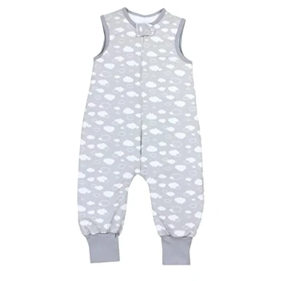 Abbildung von TupTam Baby Ganzjahresschlafsack mit Füßen 2,5 TOG OEKO TEX Unisex, Farbe: Wolken Grau, Größe: 92 98
