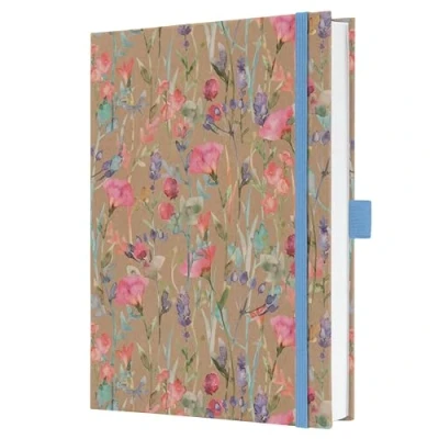 Abbildung von Sigel JN853 Notizbuch Jolie, liniert, dickes 100 g Papier, ca. A5, Hardcover aus Kraftpapier, 192 Seiten, Pure Wildflowers, vegan, nachhaltigem Papier
