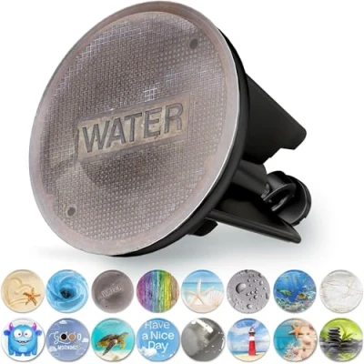 Abbildung von M. ROSENFELD HOME Universal Waschbeckenstöpsel 40mm mit Motivder Luke Chrom Abflussstopfen aus Messing, Gummi für Waschbecken im Bad und Bidets Excenterstopfen