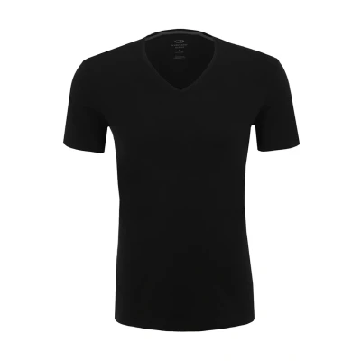 Abbildung von Icebreaker Merino Anatomica SS V Unterhemd/shirt, Herren, Größe: Large, Black/monsoon