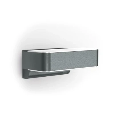 Abbildung von Steinel Außenleuchte L 810 SC anthrazit, 9,8 W, LED Wandleuchte Connect, 160 iHF Bewegungsmelder, vernetzbar, per App bedienbar, Aluminium…