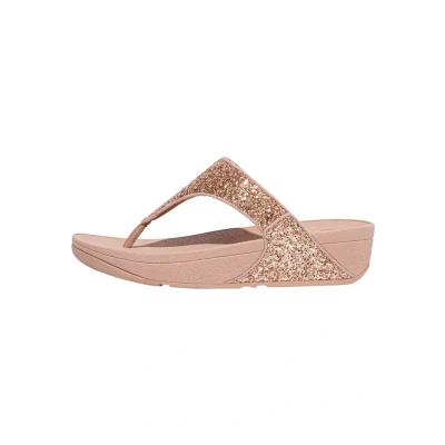 Abbildung von Fitflop LULU Glitter Zehentrenner, Damen, Größe: 36, Rose gold Schuhe