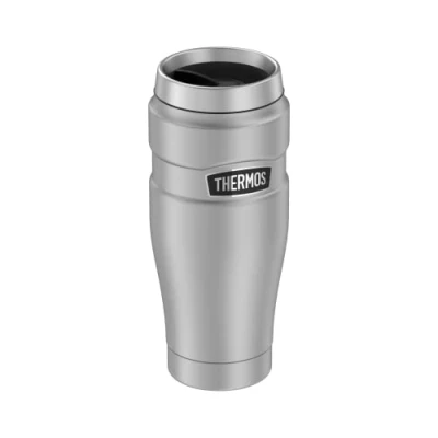 Abbildung von Thermos Thermobecher Stainless King, Kaffeebecher to Go Edelstahl mattiert 470ml,Isolierbecher spülmaschinenfest, dicht, Coffee 7 Stunden heiß, 18 kalt, BPA Free, Edelstahl, 0,47 Liter