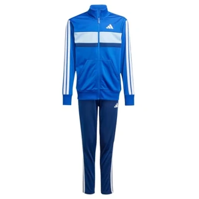 Abbildung von adidas Unisex Kinder SEASONAL ESSENTIALS TIBERIO 3 STRIPES TRICOT TRACKSUIT, Royal Blue/White/Glow Blue, 15 16 Years
