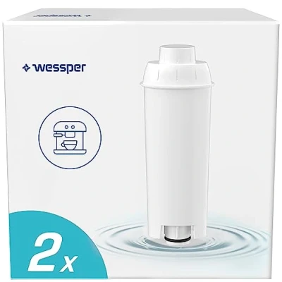 Abbildung von Wessper Wasserfilter Kartuschen Aqua Lunga Kompatibel mit Delonghi Kaffeevollautomat DLSC002, SER3017 &amp; 5513292811 ECAM, ESAM, ETAM, SECAM 2er Pack