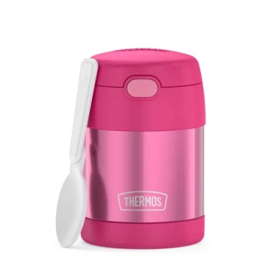 Abbildung von THERMOS kids FUNTAINER FOOD JAR 0,30l, pink, Thermobehälter für Essen mit Löffel Kinder, 5 h heiß / 7 kalt, absolut dicht Suppe, Müsli, Pause