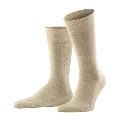 Abbildung von FALKE Herren Socken Sensitive London M SO Baumwolle mit Komfortbund 1 Paar, Beige (Sand Melange 4650) neu umweltfreundlich, 43 46
