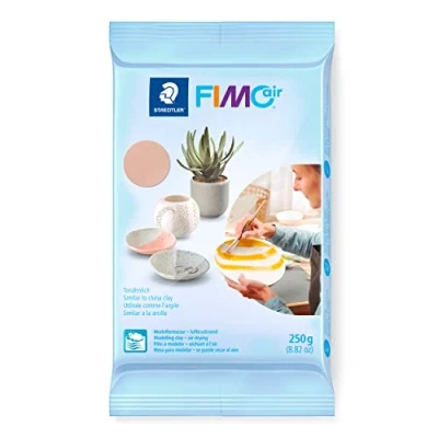Abbildung von STAEDTLER lufttrocknende Modelliermasse FIMO air, blassrosa, sofort gebrauchsfähig, kein Brennvorgang notwendig, 250g, angenehme Haptik, klebt nicht, mind. 95% natürliche Rohstoffe, 8103 43