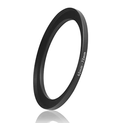 Abbildung von Ares Foto® Step Up Filteradapter Adapter Ring. CNC gefrästes Aluminium. Kompatibel mit Objektiven Aller Hersteller: Canon Sony Nikon Fujifilm Olympus Pentax Leica Tamron Sigma (62mm 72mm)