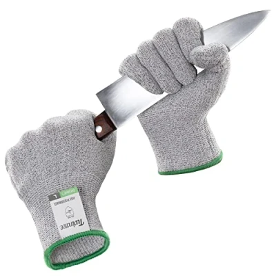 Abbildung von Twinzee Schnittschutzhandschuhe PREMIUM Hohes Schnittschutz E Schnittfeste Handschuhe für den täglichen Gebrauch, Küchenhandschuhe 1 Paar L