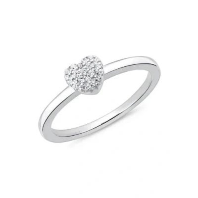 Abbildung von Herzring Livia aus 925er Silber mit Zirkonia Einzelne Ringe