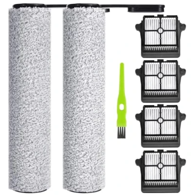 Abbildung von 6 Stück Bürstenrolle Filter Ersatzteile für Tineco Floor One S7 Pro, S6 Akku Nass und Trockensauger mit 2 4 Saugroboter Zubehörsets