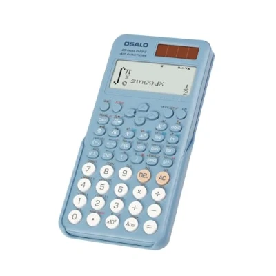 Abbildung von OSALO Wissenschaftlicher Taschenrechner 417 Funktion 10+2 Stellen Geschriebenes Display Solar und Batterie Rechner Schutzhülle für Schule Blau (OS 991ES Plus 2nd Edition)